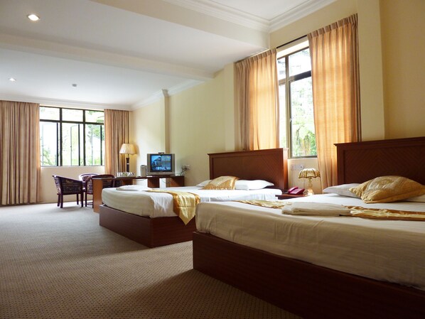 Desk, rollaway beds, free WiFi, bed sheets