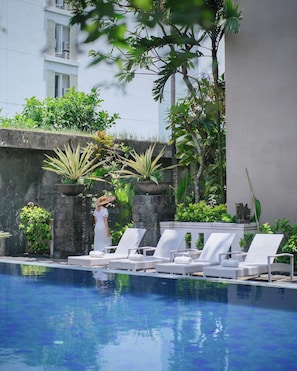 Deluxe Room, Pool View | View from room - Kamini Legian Hotel (Kuta)