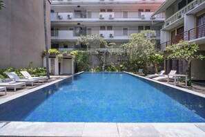 Deluxe Room, Pool View | Outdoor pool | Outdoor pool, sun loungers