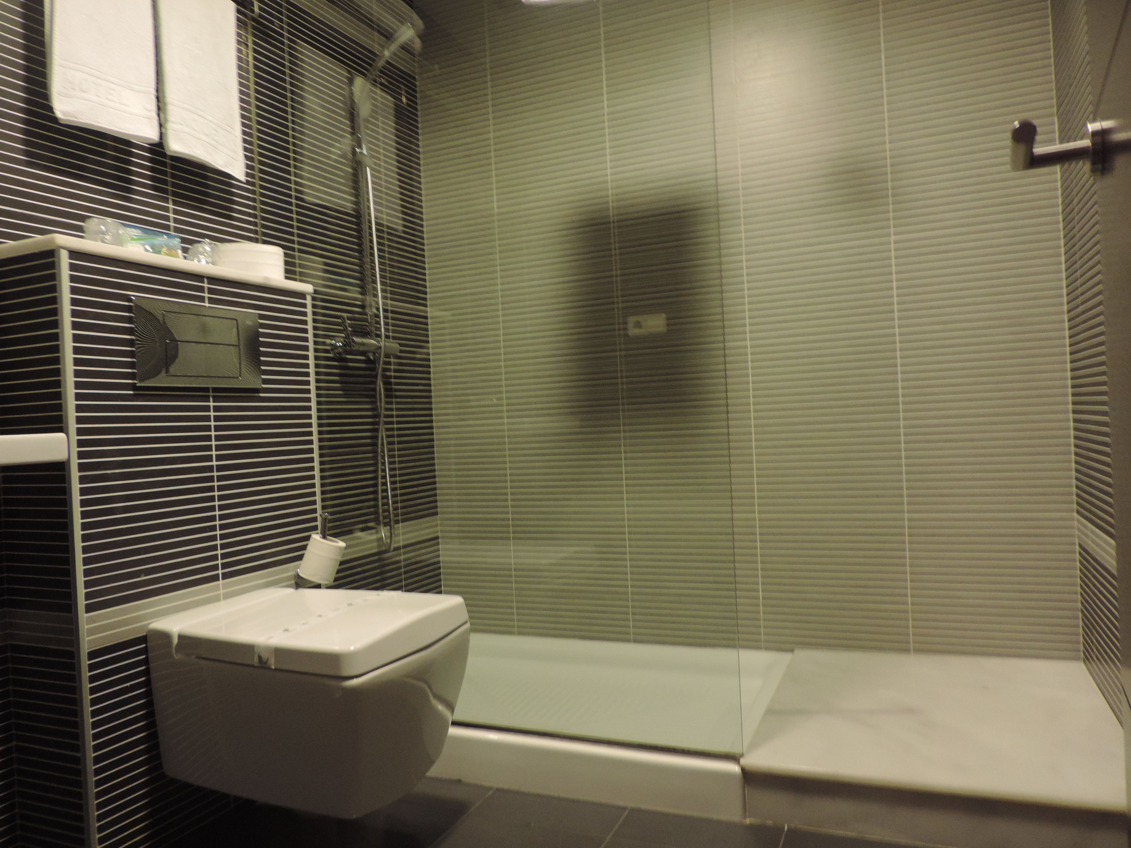 free toiletries, hair dryer, towels