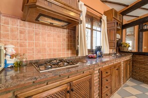 Apartment, 2 Bedrooms, Terrace, Mountain View | Private kitchen | Fridge, microwave, stovetop, cookware/dishes/utensils - Lanjarón Rural (Lanjaron)