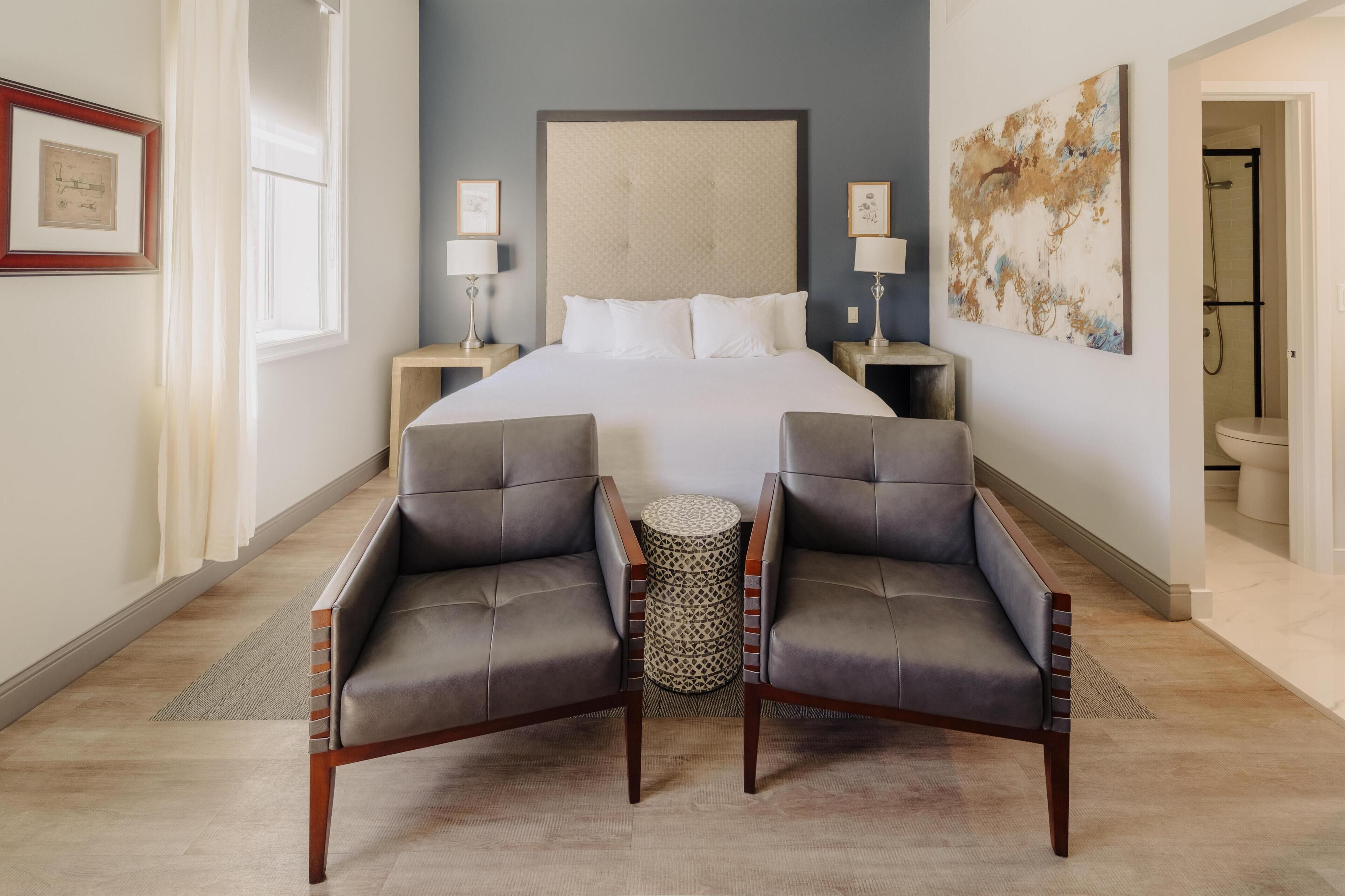 individually decorated, individually furnished, iron/ironing board