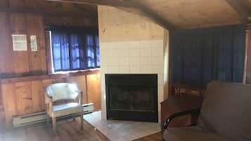 Family Bungalow, 2 Bedrooms | Living area | Smart TV, fireplace