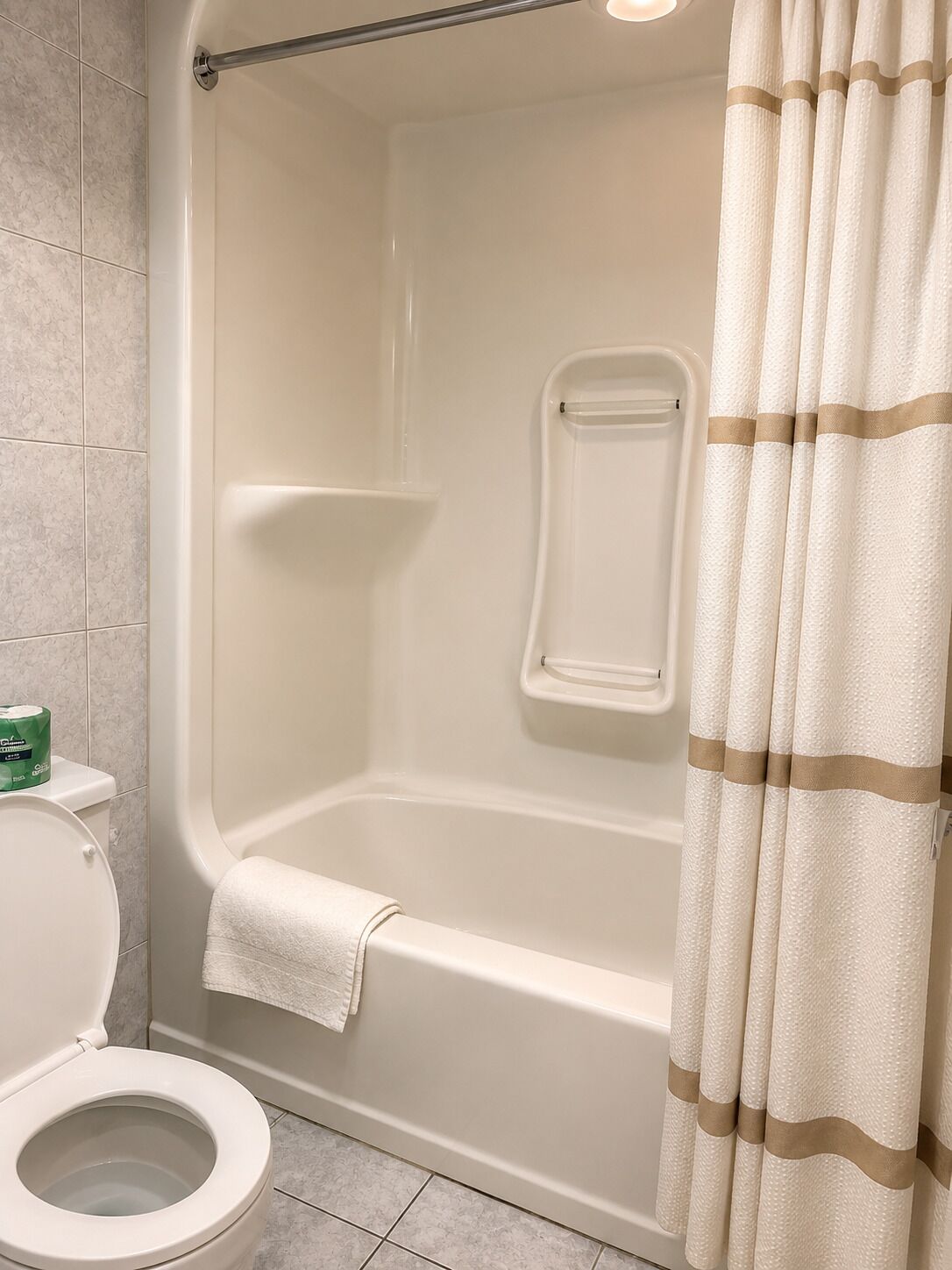 Free toiletries, hair dryer, towels