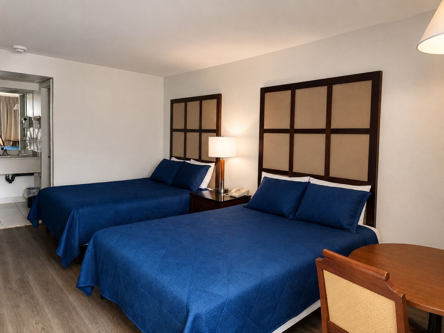Standard Room, 2 Queen Beds, Non Smoking | Desk, iron/ironing board, free WiFi, bed sheets
