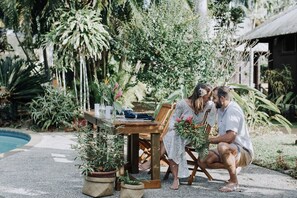 Outdoor wedding area