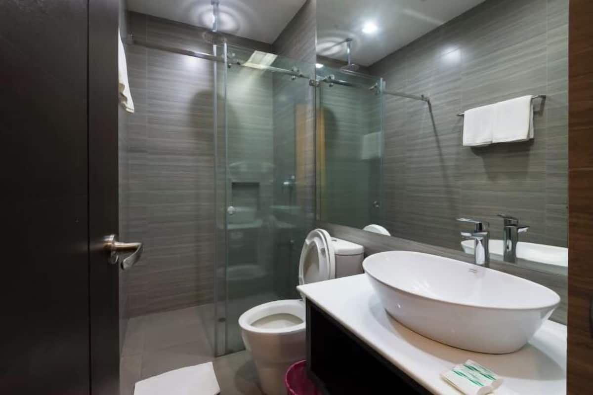 Free toiletries, hair dryer, slippers, bidet
