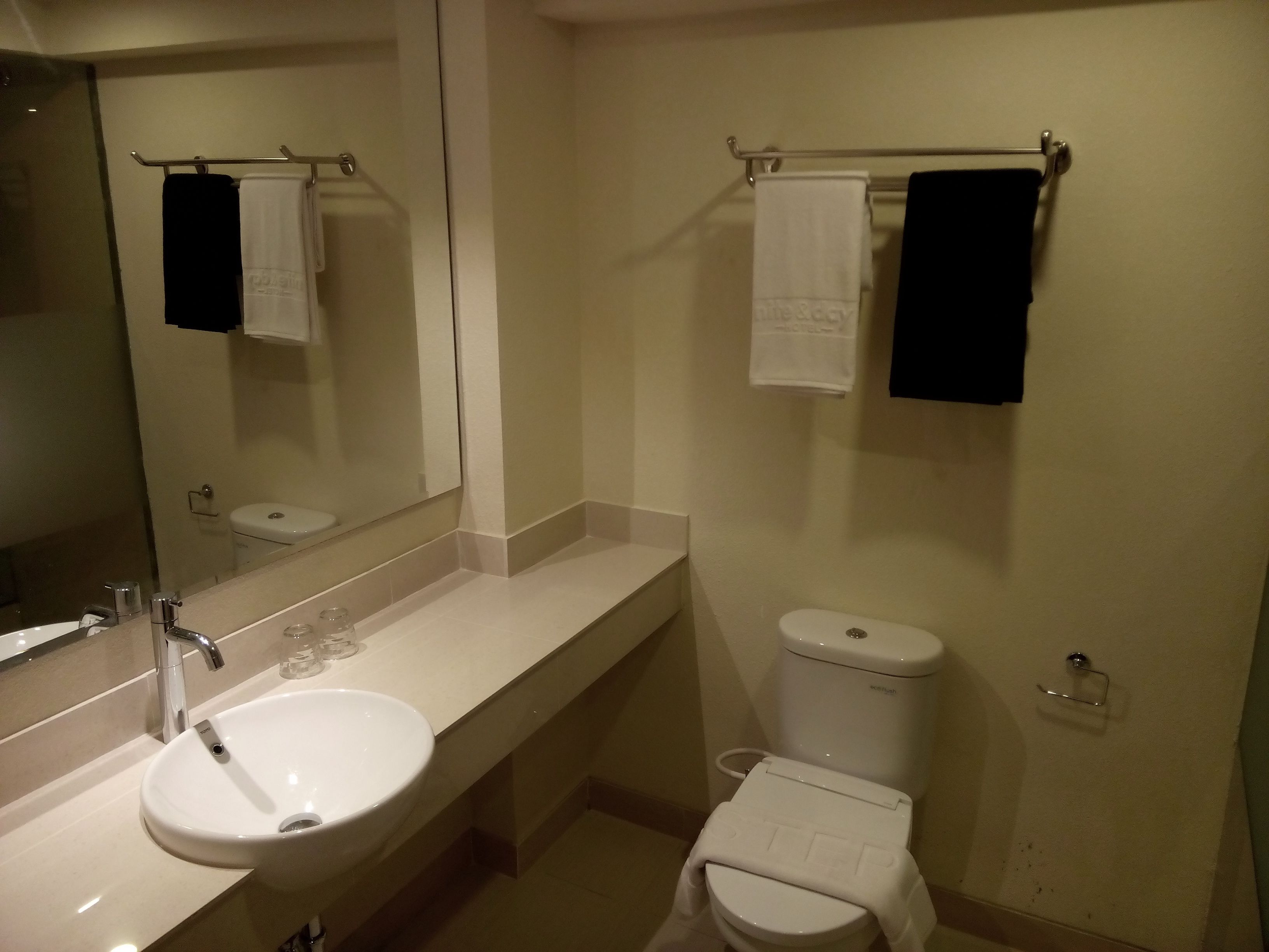 sunny day | bathroom | shower, rainfall showerhead, free toiletries, bathrobes