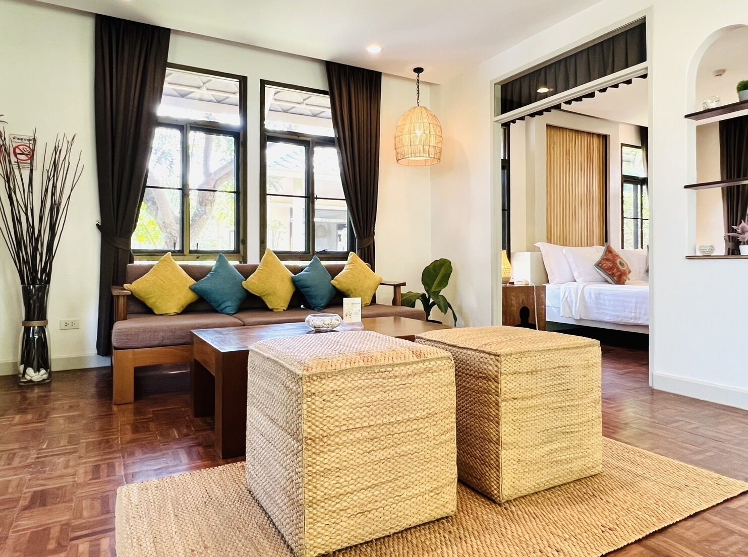 Sirarun Boutique Suite Villa (Pool View) | Living area | 32-inch LCD TV with cable channels, TV