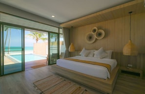 Sirarun Beachfront Pool Villa | Minibar, in-room safe, desk, blackout drapes - Sirarun Resort (Thap Sakae)