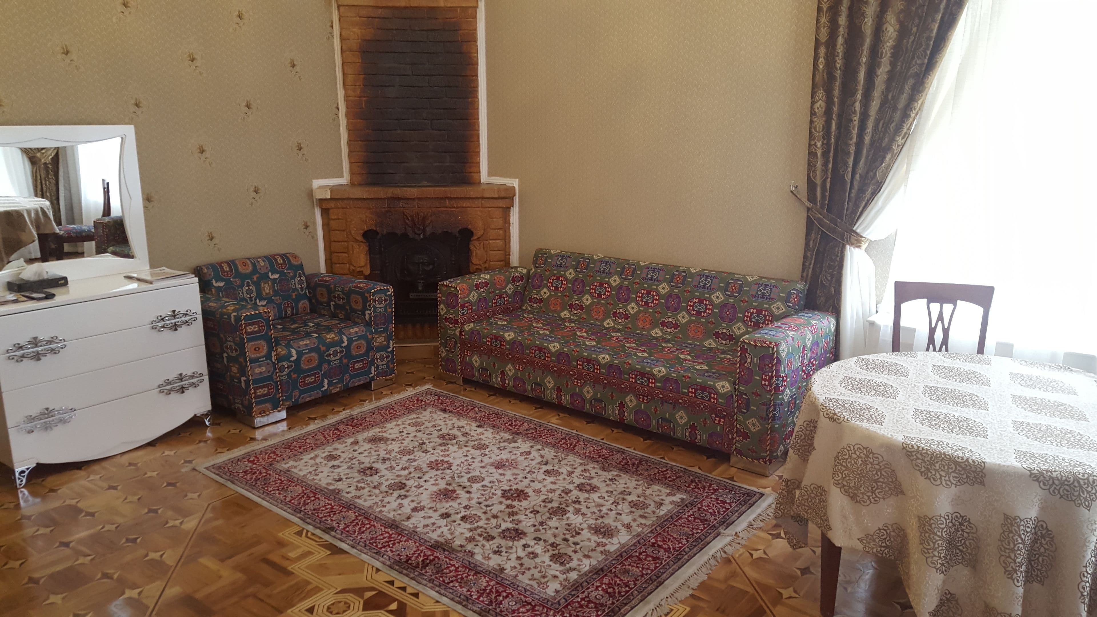 superior apartment, 1 bedroom | living room | smart tv, fireplace, heated floors