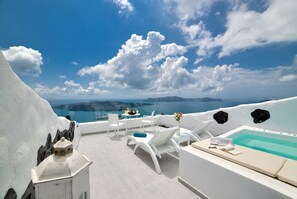Exclusive Villa | Terrace/patio - Fira Deep Blue Suite (Santorini)