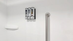 Chambre simple exécutive | Salle de bain | Douche, pomme de douche hydromassante, serviettes fournies, savon
