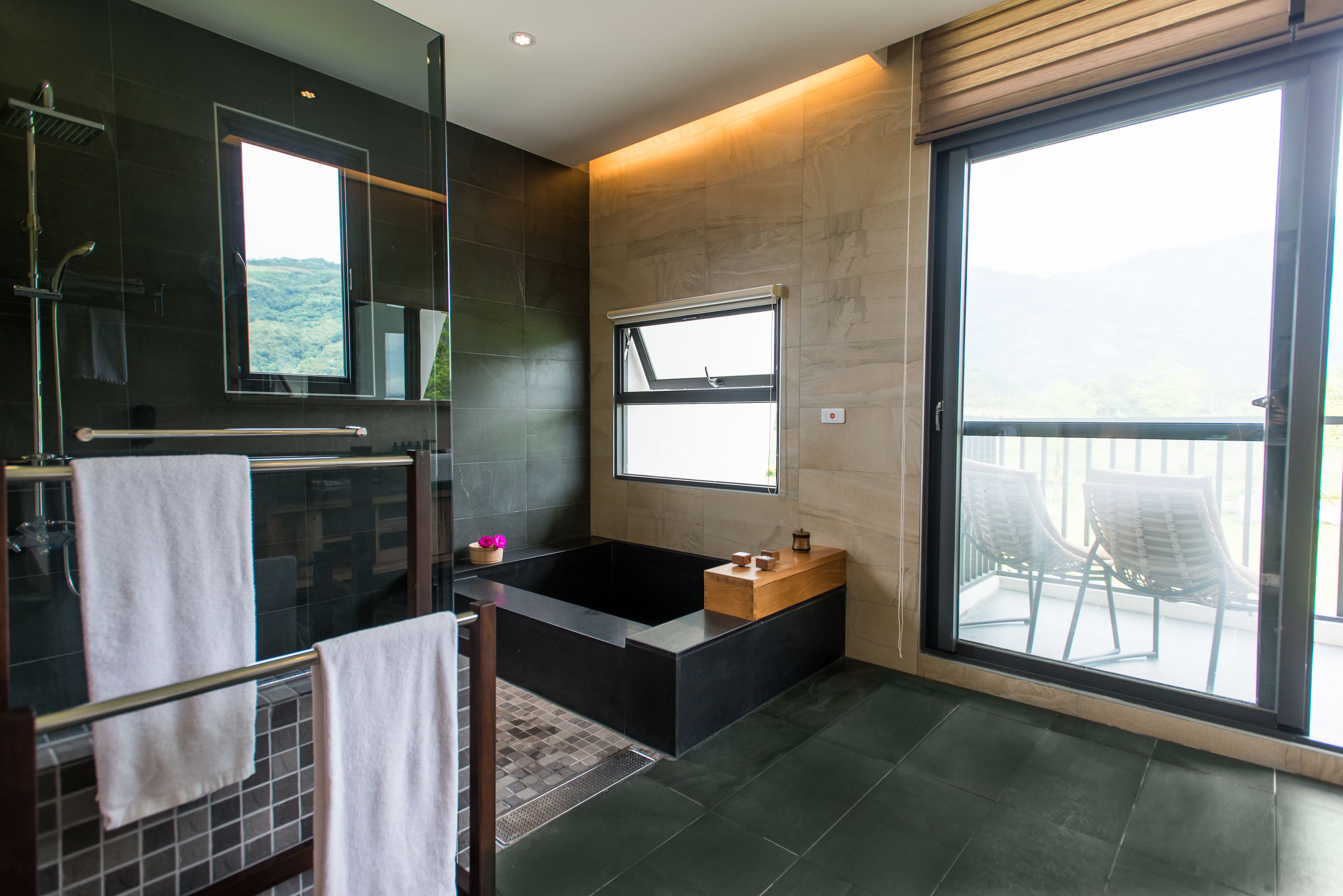 family quadruple room | bathroom | free toiletries, hair dryer, slippers, towels