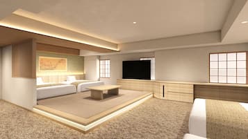 Premium bedding, down comforters, in-room safe, blackout drapes