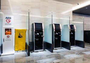 Kiosk voor inchecken/uitchecken