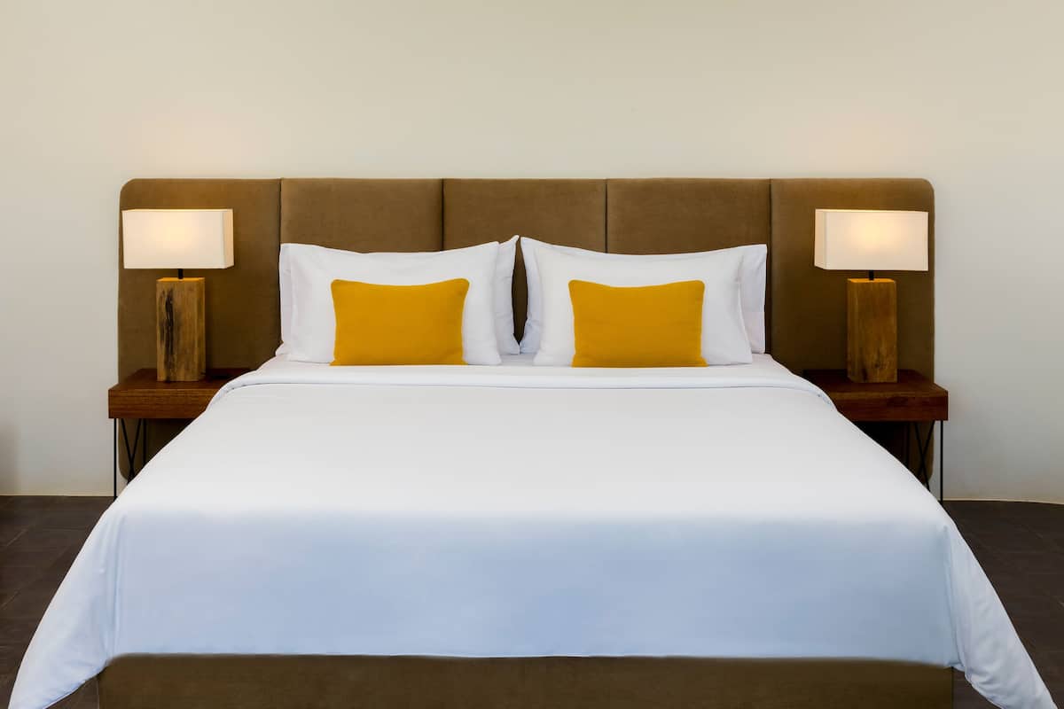 1 slaapkamer, luxe beddengoed, pillowtop-bedden, een kluis op de kamer