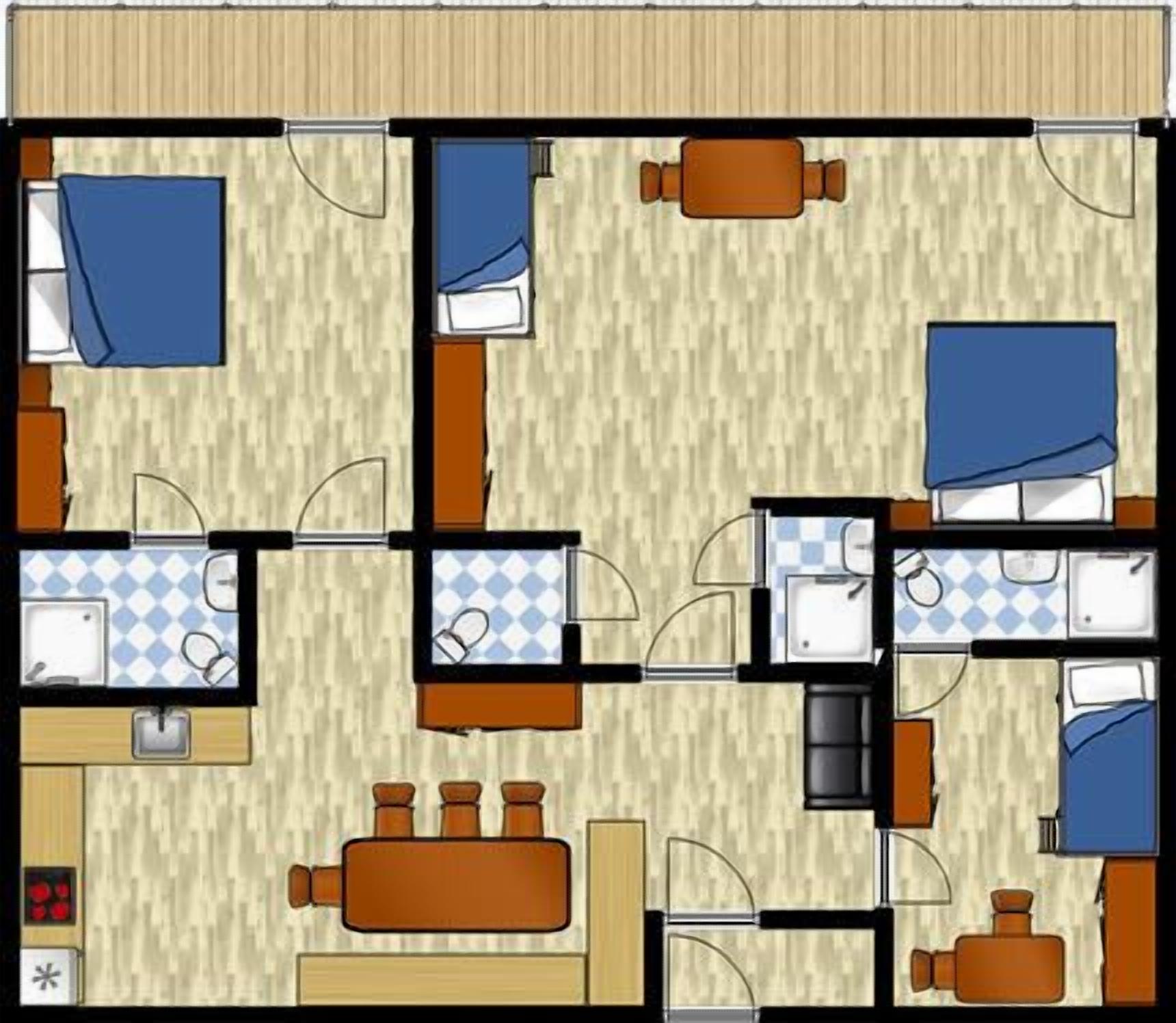 comfort-apartment, 3 schlafzimmer, balkon (6+2) | floor plan