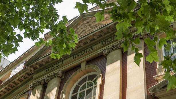 A historic building with the inscription "West India House" on its facade. - SACO Bristol- West India House (Bristol)