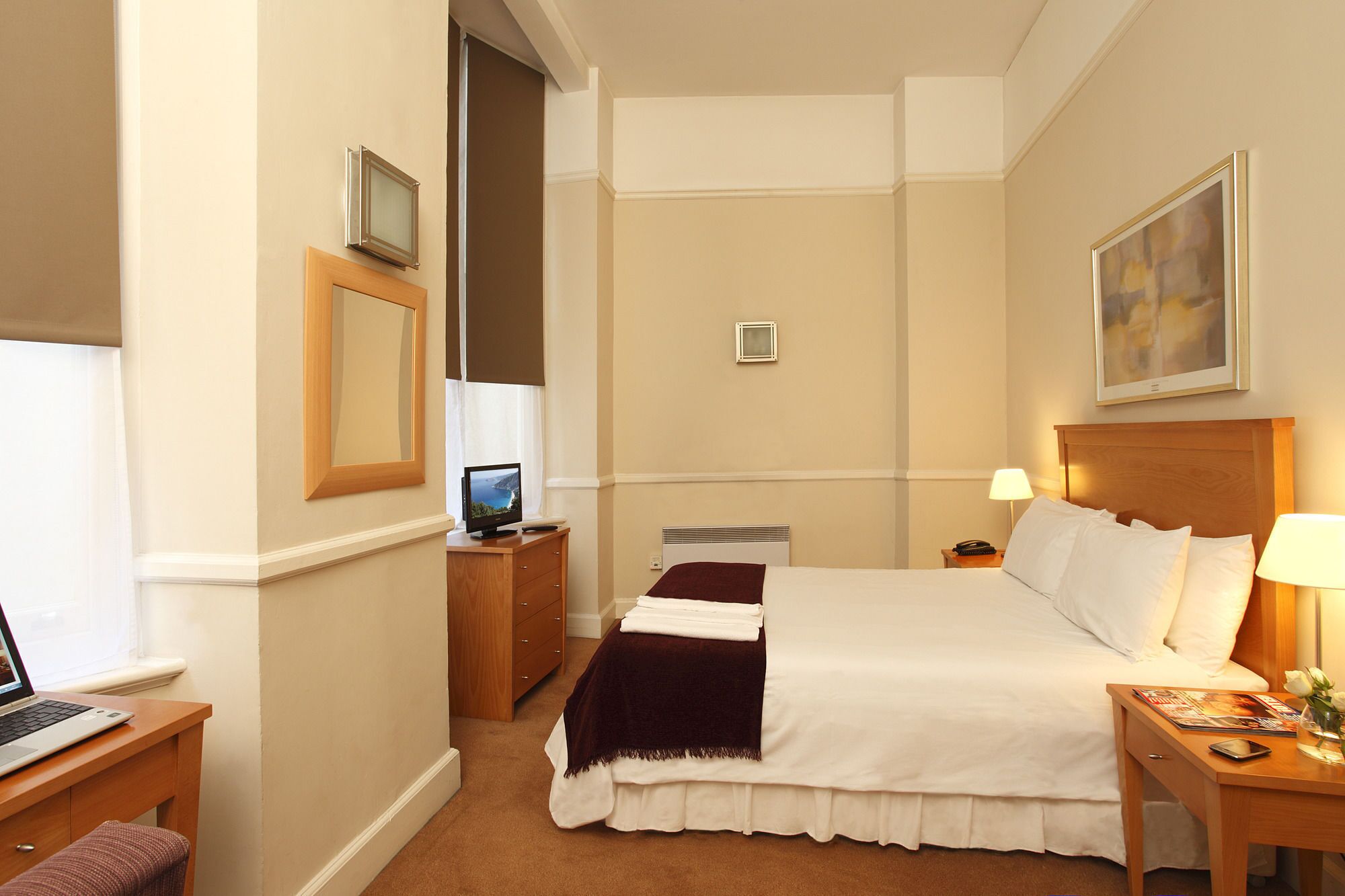 In-room safe, desk, laptop workspace, blackout drapes