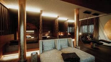 Phòng trị liệu đôi, phòng tắm hơi, bồn tắm thủy lực, phòng xông hơi