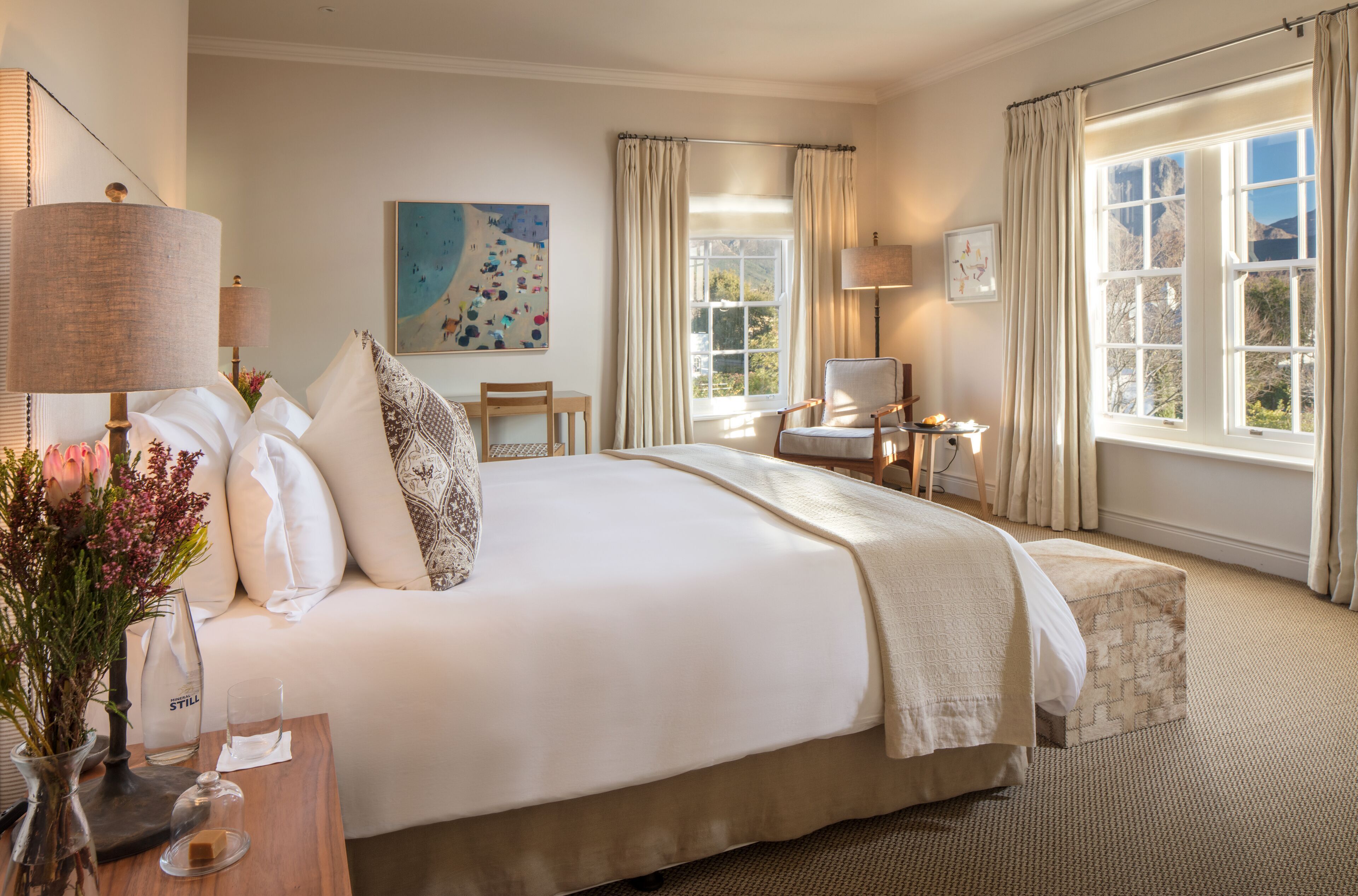 Premium bedding, free minibar items, in-room safe, desk