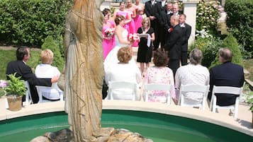 Outdoor wedding area