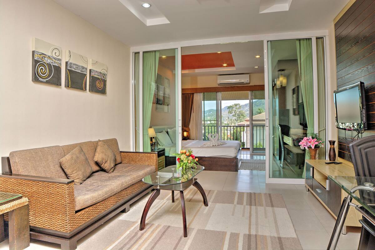 Senior Suite, 1 Bedroom, Kitchen, Pool View | View from room