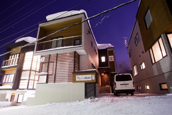 Front of property – evening/night