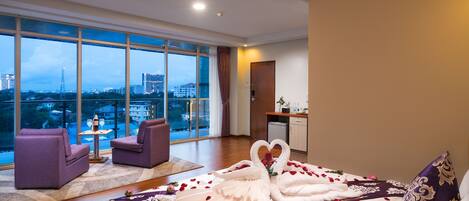 In-room safe, desk, blackout curtains, soundproofing