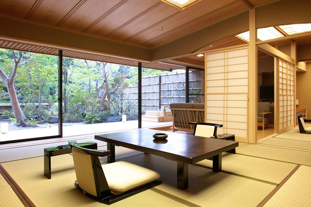 Japanese Suite  - Private open air bath | Premium bedding, minibar, in-room safe, soundproofing