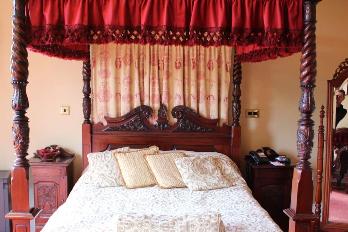 Desk, blackout drapes, iron/ironing board, WiFi (free)