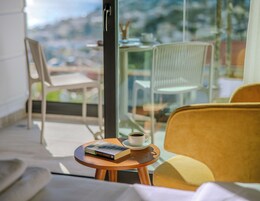 Quarto casal luxo, vista para o mar | Terraço/pátio