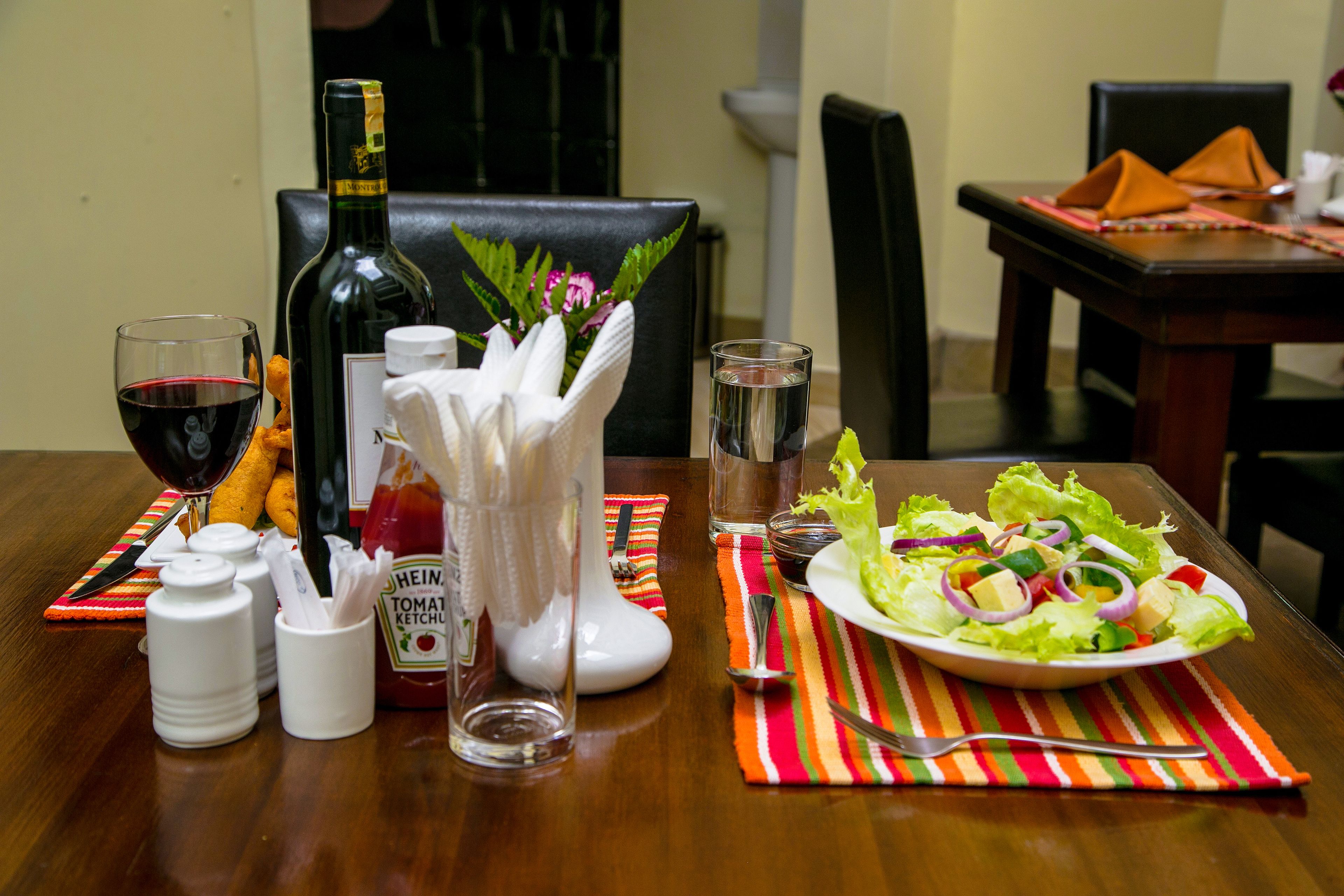 Breakfast, lunch, dinner served; international cuisine 