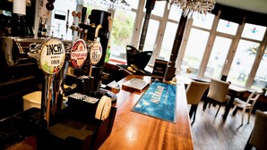 A bar area with beer taps labeled 'Inches Cider' and 'Cruzcampo Old Mout Cider'. - The Brunswick (Shanklin)