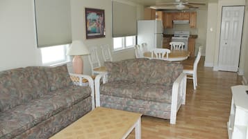 Condo, 3 Bedrooms, Kitchen (Type 9) | Living area | 32-inch flat-screen TV with cable channels, TV