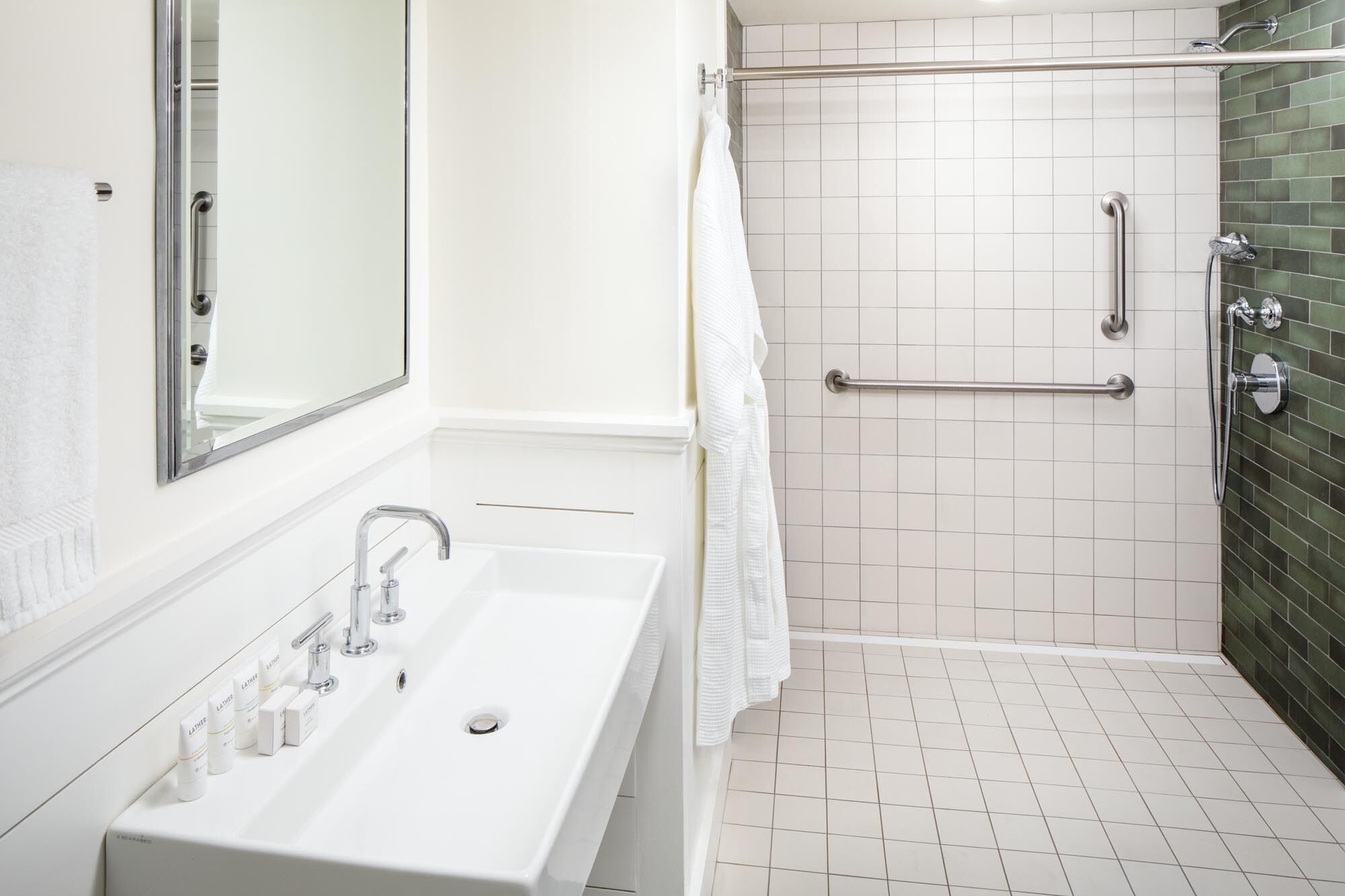 grand studio suite | bathroom | designer toiletries, hair dryer, bathrobes, towels