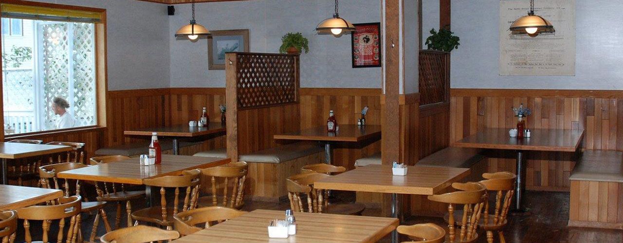 breakfast, lunch and dinner served