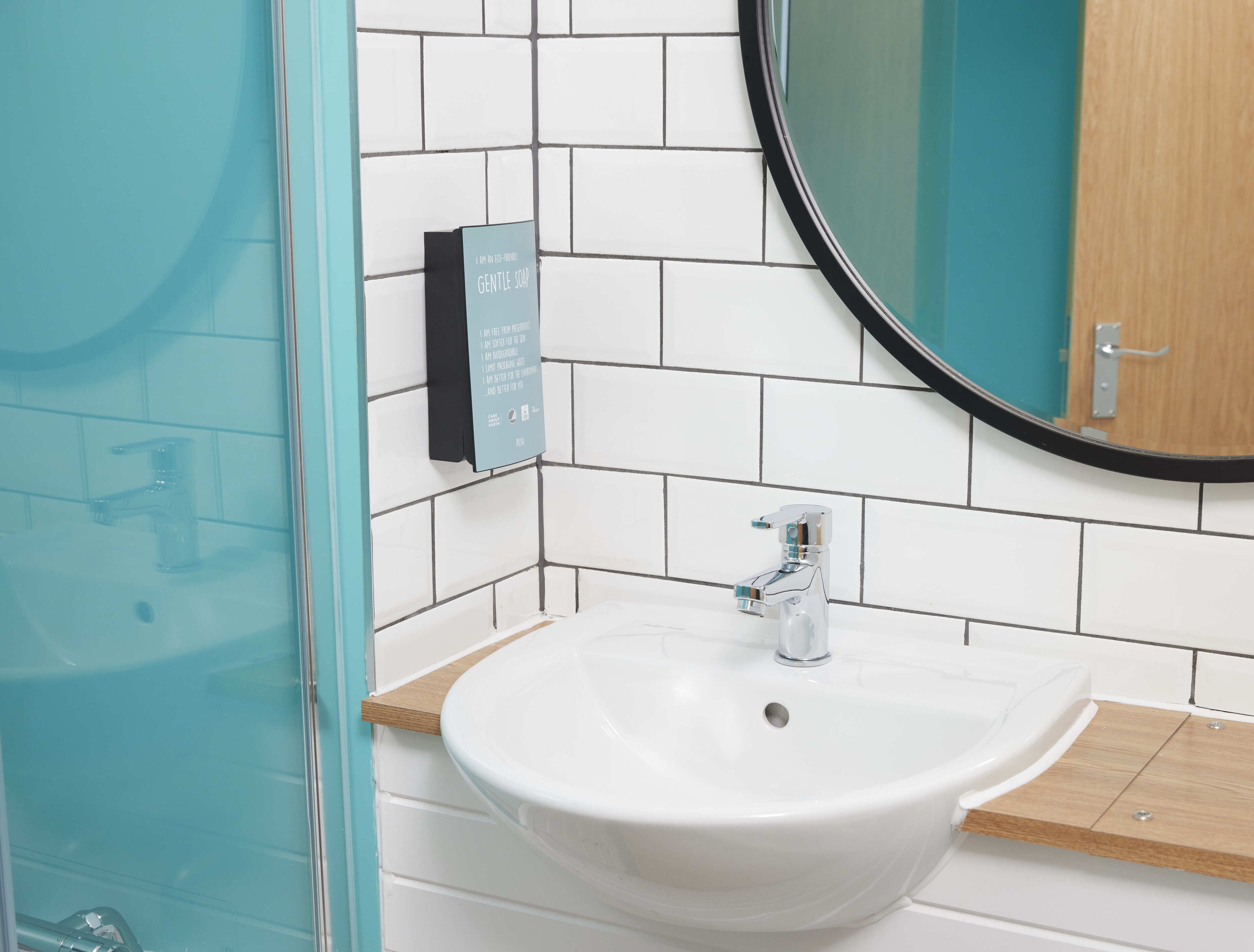 free toiletries, hair dryer, towels