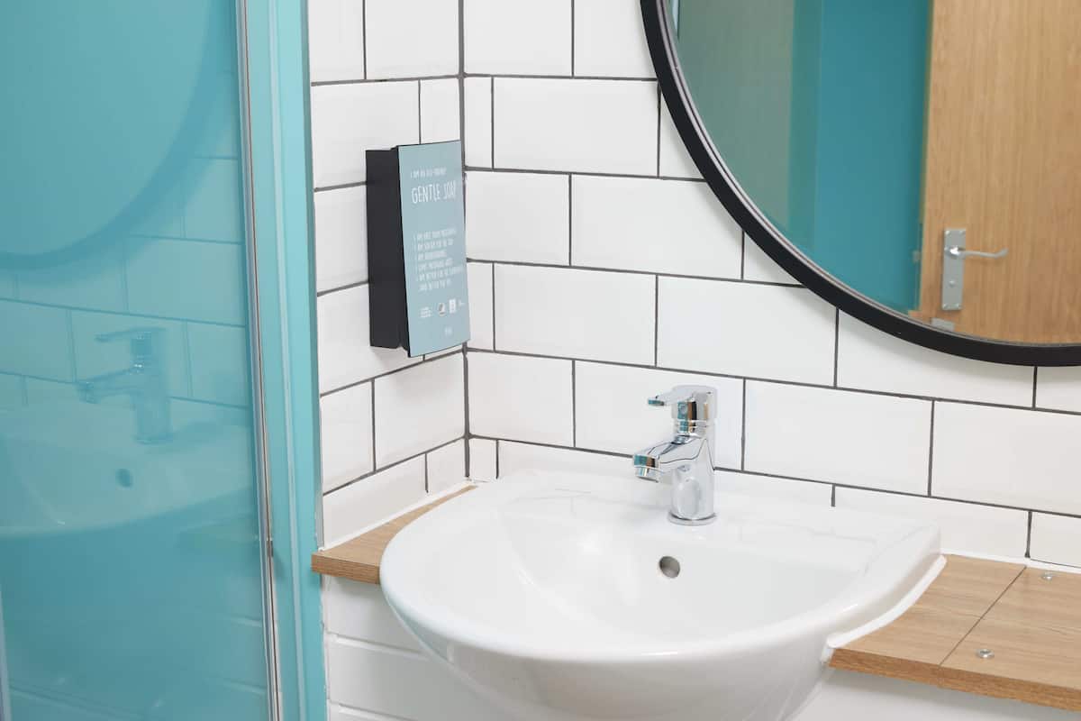 free toiletries, hair dryer, towels