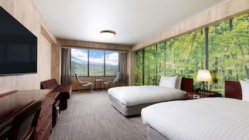 Standard Triple Room, Multiple Beds, Mountain View | Premium bedding, in-room safe, desk, blackout drapes