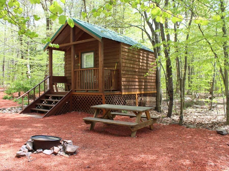 Camping Cabin #1 with Fire Pit | Front of property