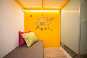 Economy Double Room, 1 Double Bed, Shared Bathroom | Free WiFi, bed sheets - SleepBox Hotel - Ximen (Taipei)