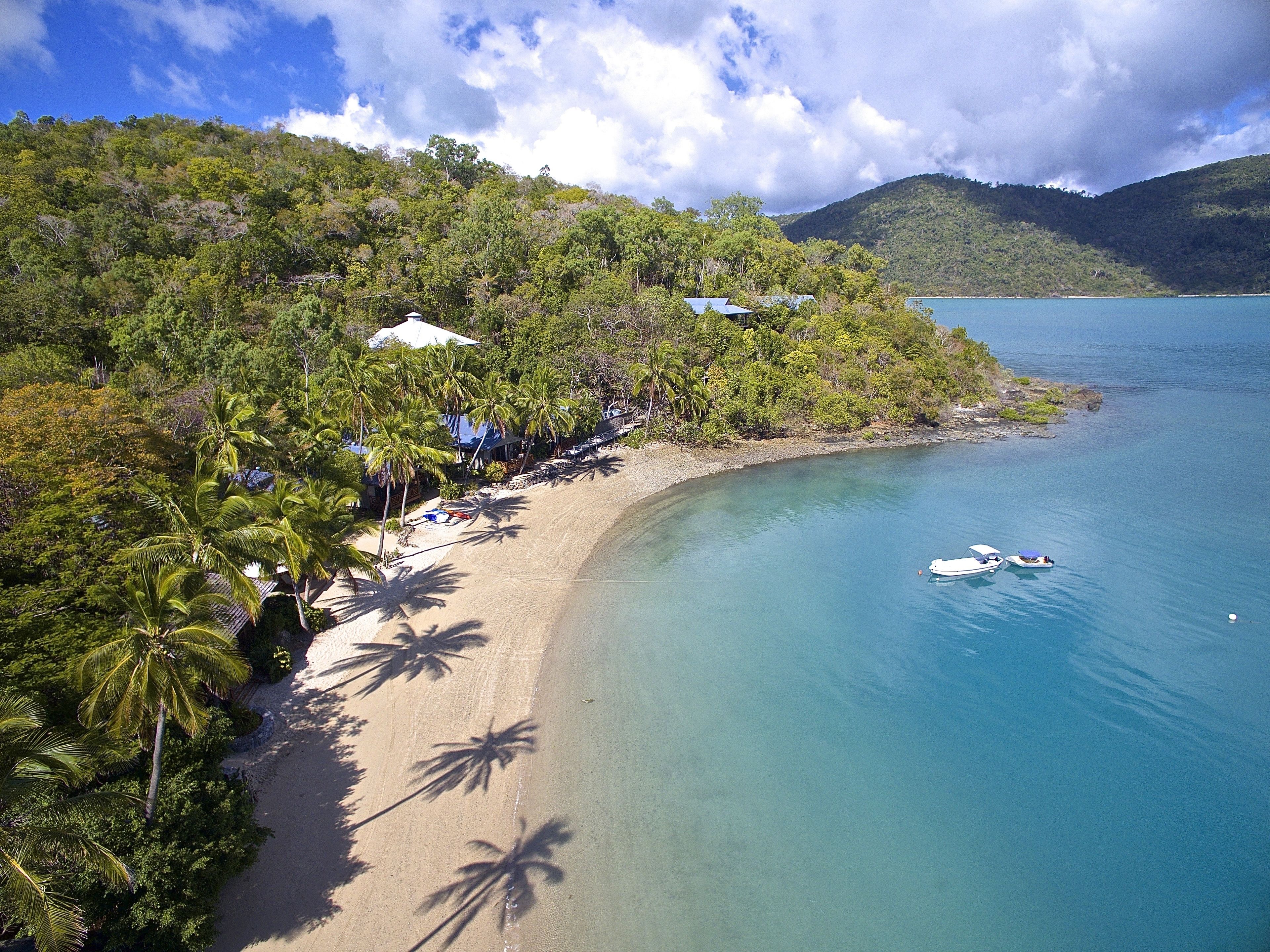 Plage, chaises longues, serviettes de plage, snorkeling