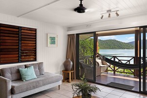 One Bedroom Beachfront Bungalow | In-room safe, blackout drapes, iron/ironing board, bed sheets