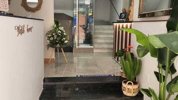 Overnatningsstedets indgangsparti