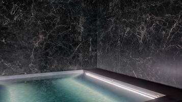 Een sauna, een bubbelbad, een stoombad, massagebehandelingen