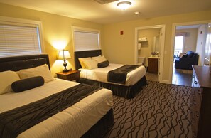 Pelham Suite, 2 Queen and 1 Sofa Bed, Kitchenette, Oceanfront Private Balcony | Individually decorated, individually furnished, laptop workspace