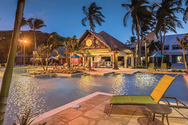 2 outdoor pools, open 7:00 AM to 10:00 PM, pool umbrellas, sun loungers