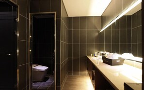 Bathroom | Separate bathtub and shower, hair dryer, towels, soap